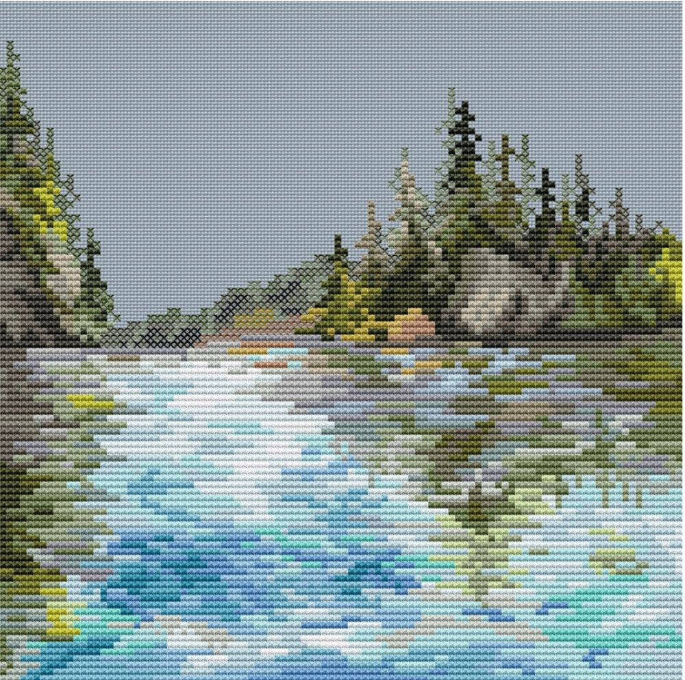 Вышивка на берегу реки. Вышивка пруд. Вышивка крестом городской пейзаж наборы. Вышивка на берегу реки. Вышивка причал.