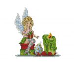 Схема для вышивания Ольга (Tinker Bell, fuchsia-flower) #12269