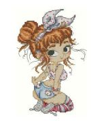 Схема для вышивания Ольга (Tinker Bell, fuchsia-flower) #14613