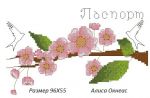 Схема для вышивания Окнеас Алиса #3192
