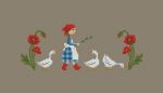 Схема для вышивания Ольга (Tinker Bell, fuchsia-flower) #38079