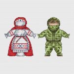 Схема для вышивания Кравцовы Егор (Rugo) и Анастасия (Овечкины забавы) #53399